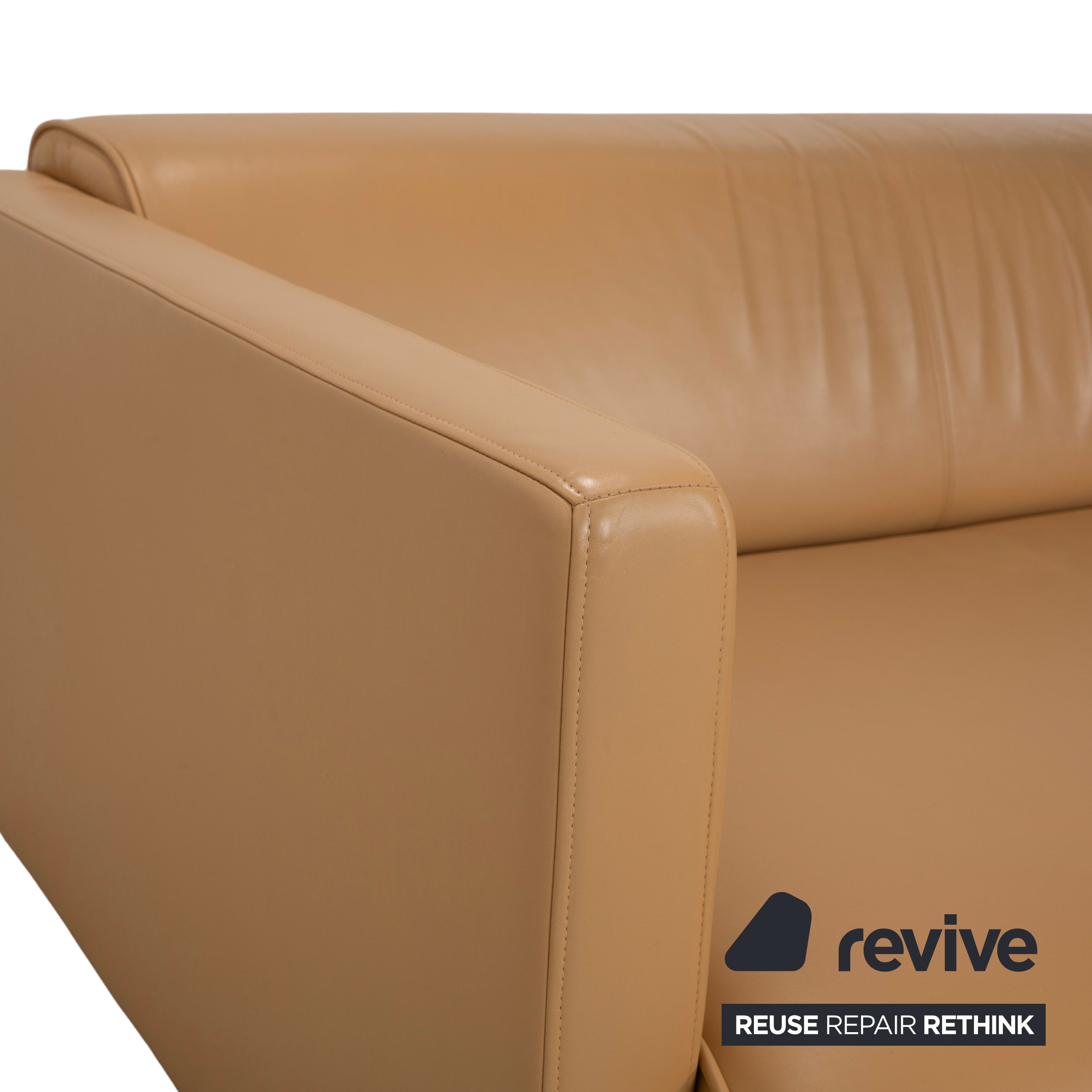 Rolf Benz 6300 Leder Dreisitzer Braun Beige Sand Camel Sofa Couch