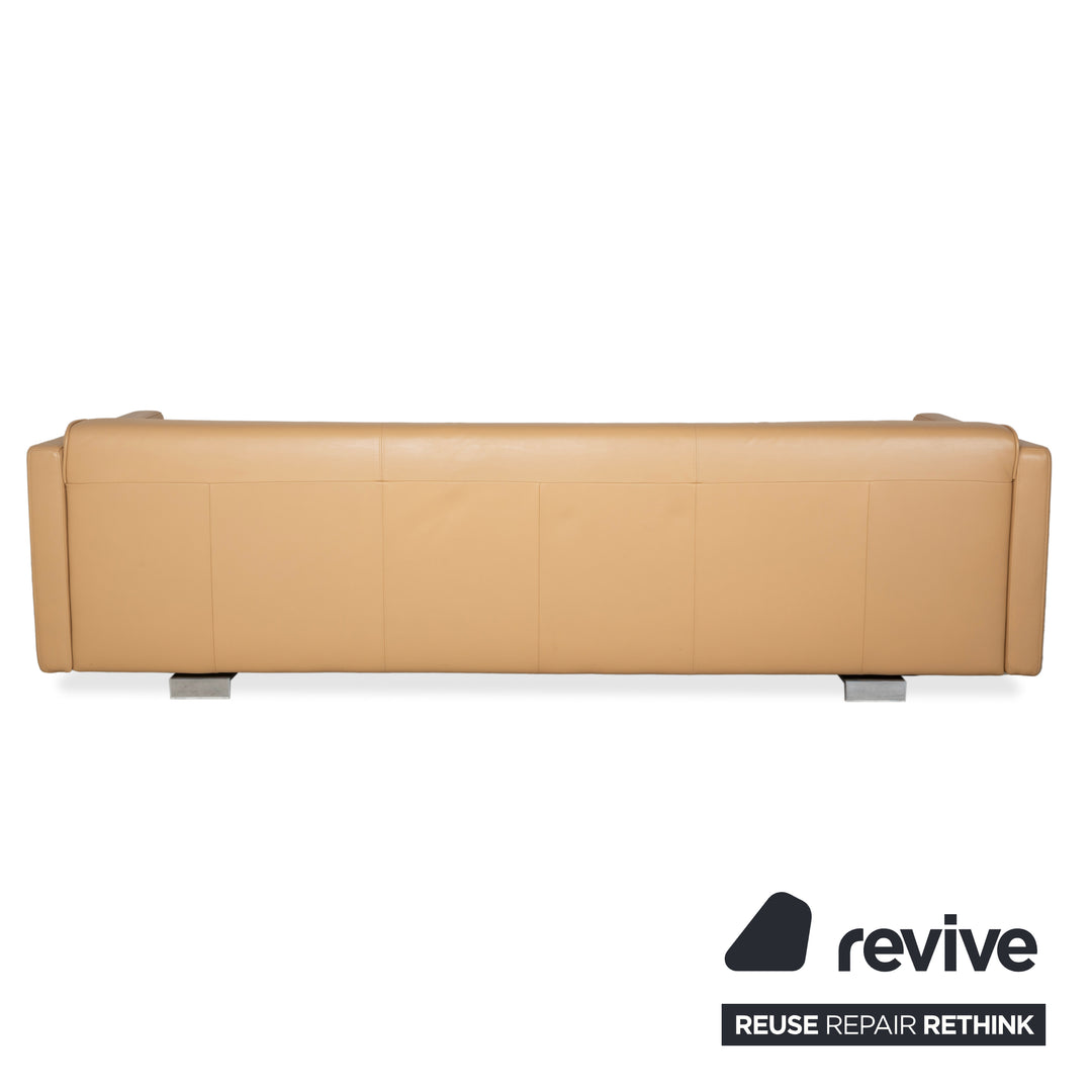 Rolf Benz 6300 Leder Dreisitzer Braun Beige Sand Camel Sofa Couch
