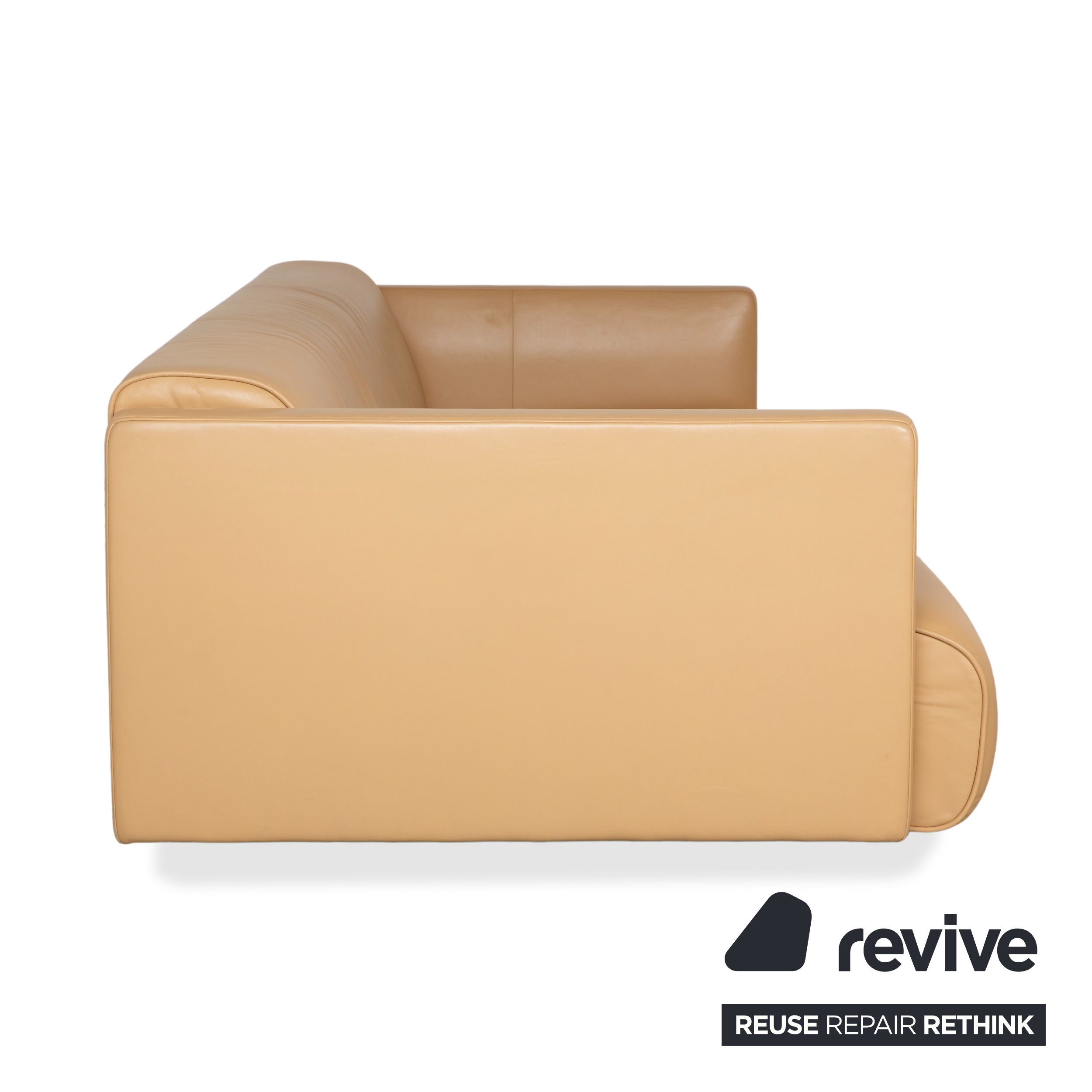 Rolf Benz 6300 Leder Dreisitzer Hocker Braun Beige Sand Camel Sofa Couch