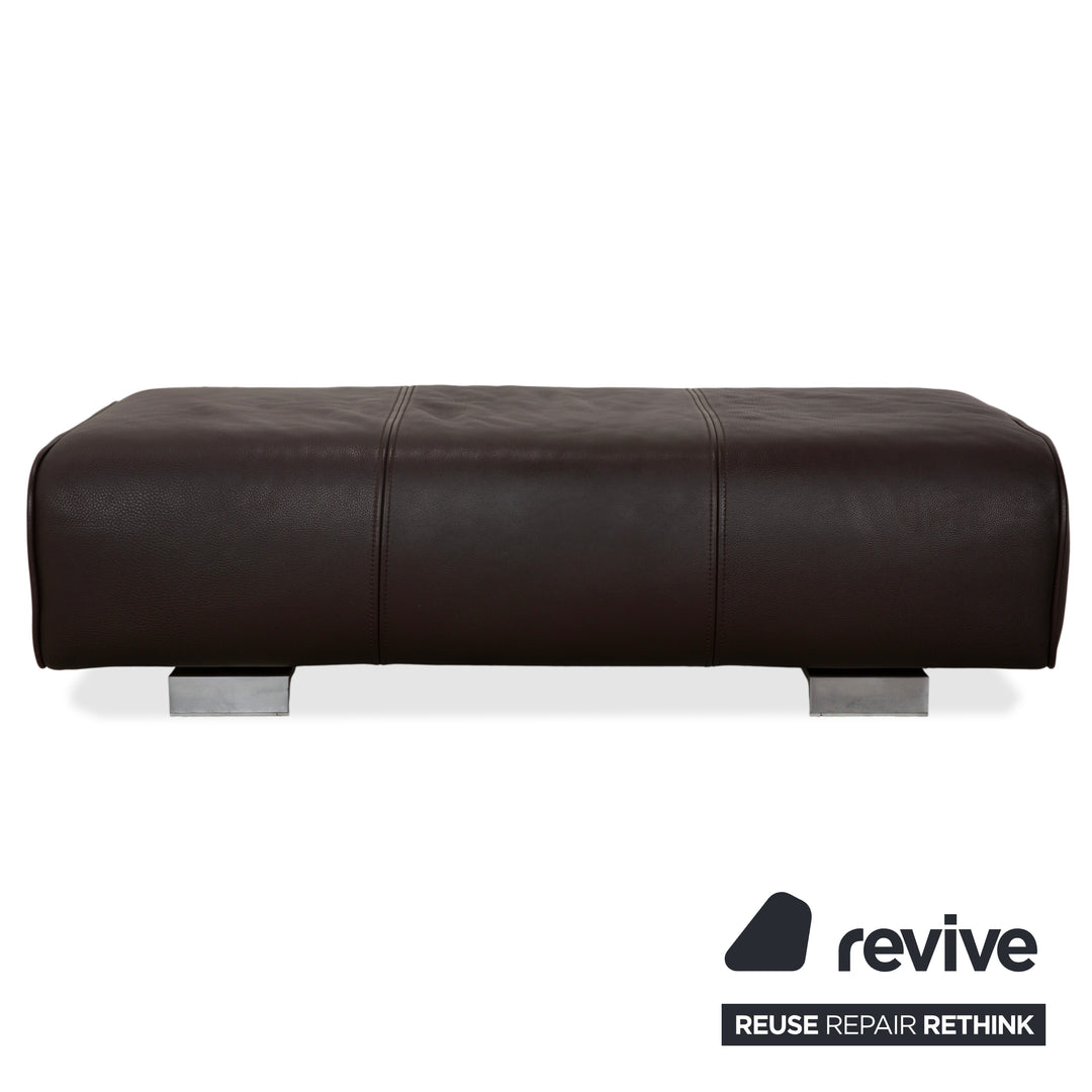 Rolf Benz 6300 Leder Hocker Braun