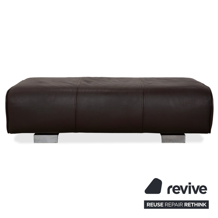Rolf Benz 6300 Leder Hocker Braun