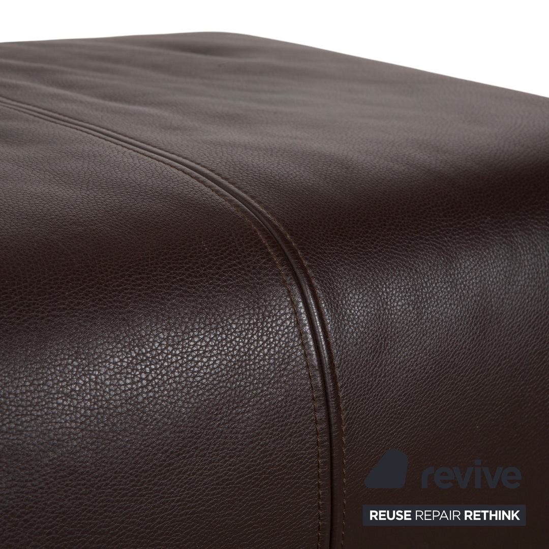 Rolf Benz 6300 Leder Hocker Braun