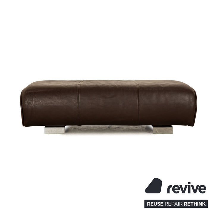 Rolf Benz 6300 Leder Hocker Braun