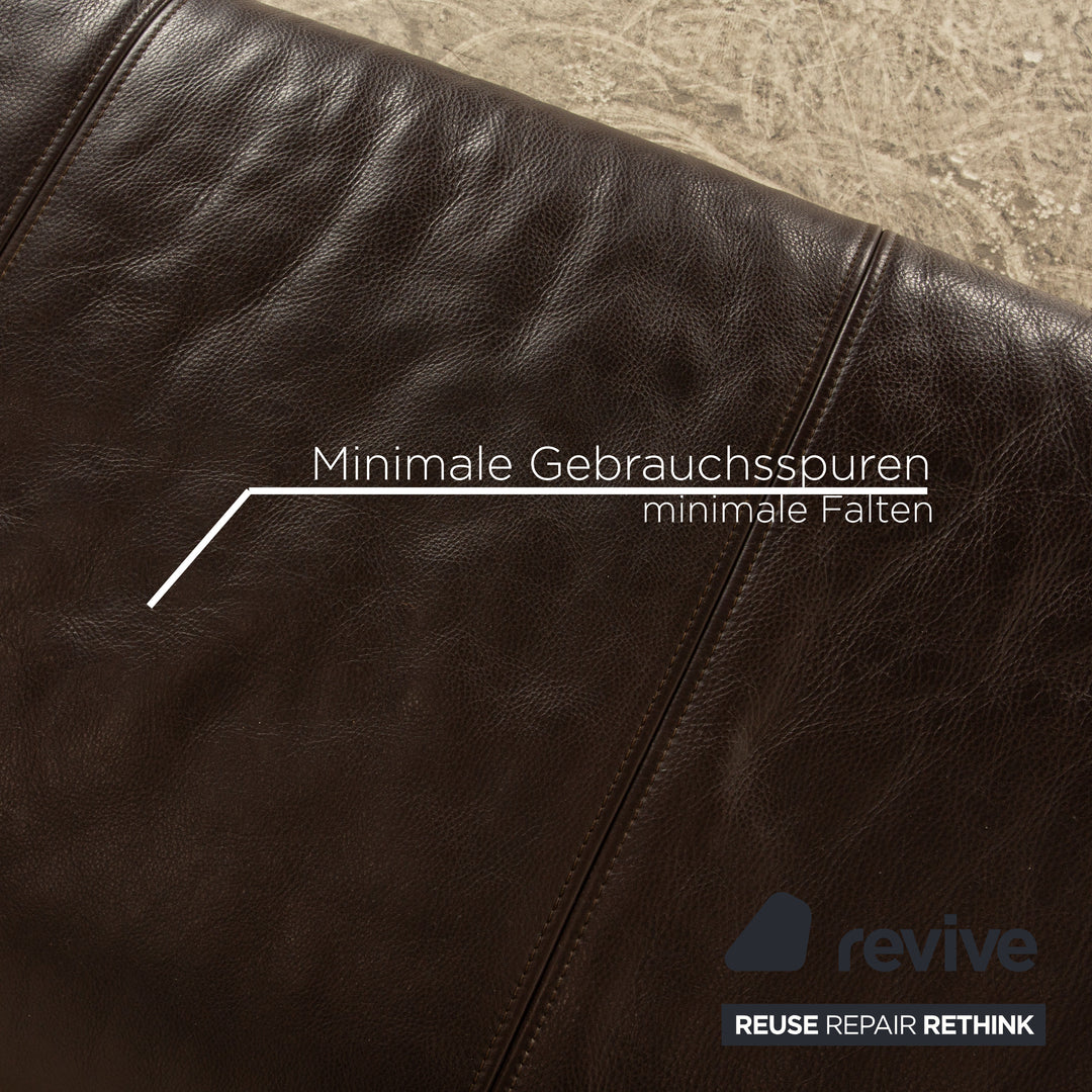 Rolf Benz 6300 Leder Hocker Braun