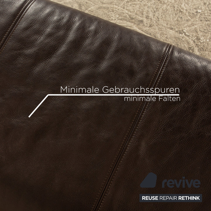 Rolf Benz 6300 Leder Hocker Braun