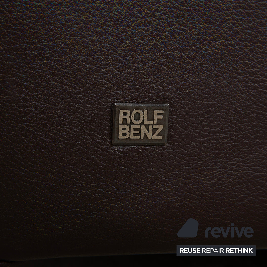 Rolf Benz 6300 Leder Hocker Braun
