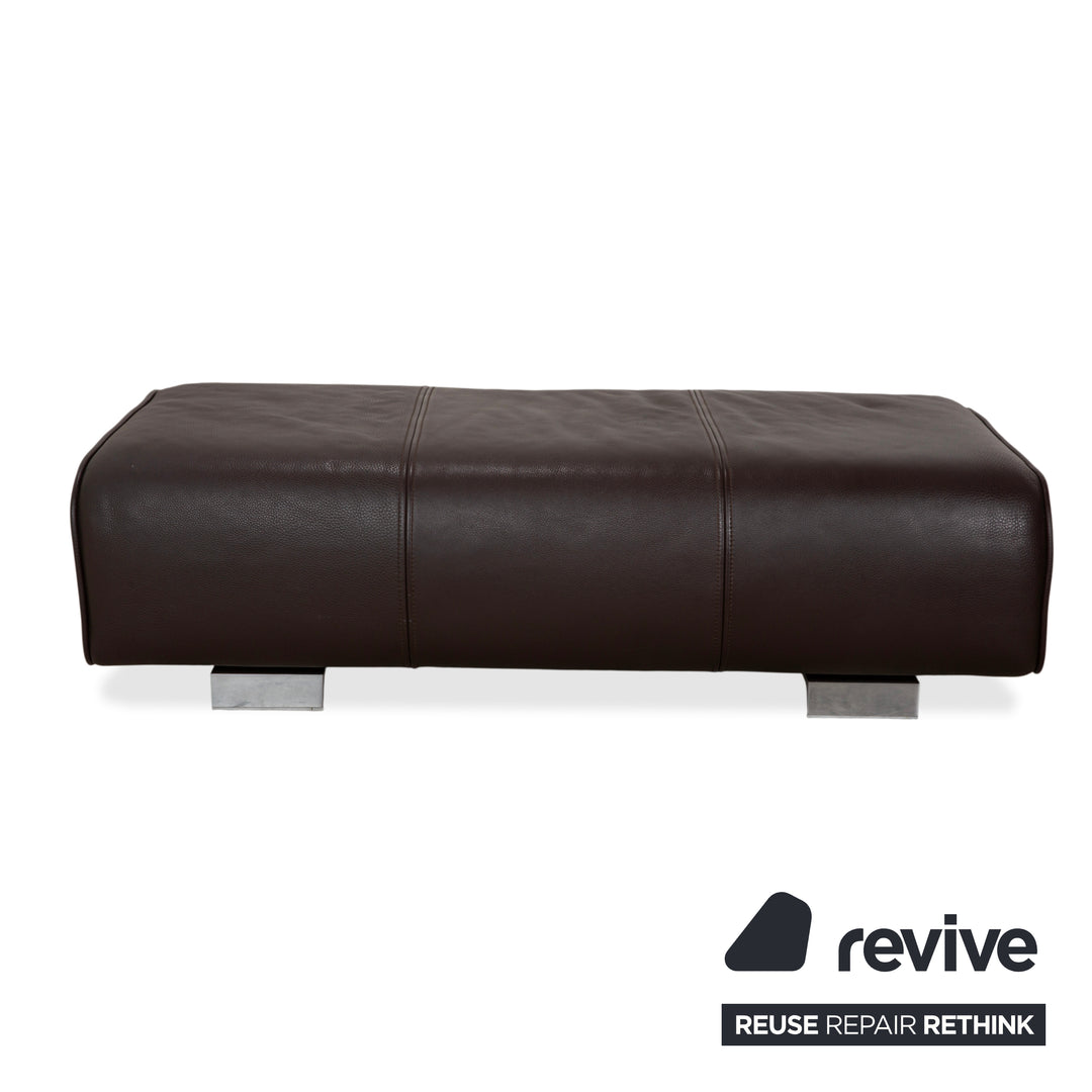 Rolf Benz 6300 Leder Hocker Braun