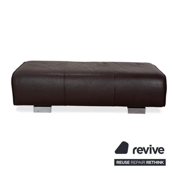 Rolf Benz 6300 Leder Hocker Braun