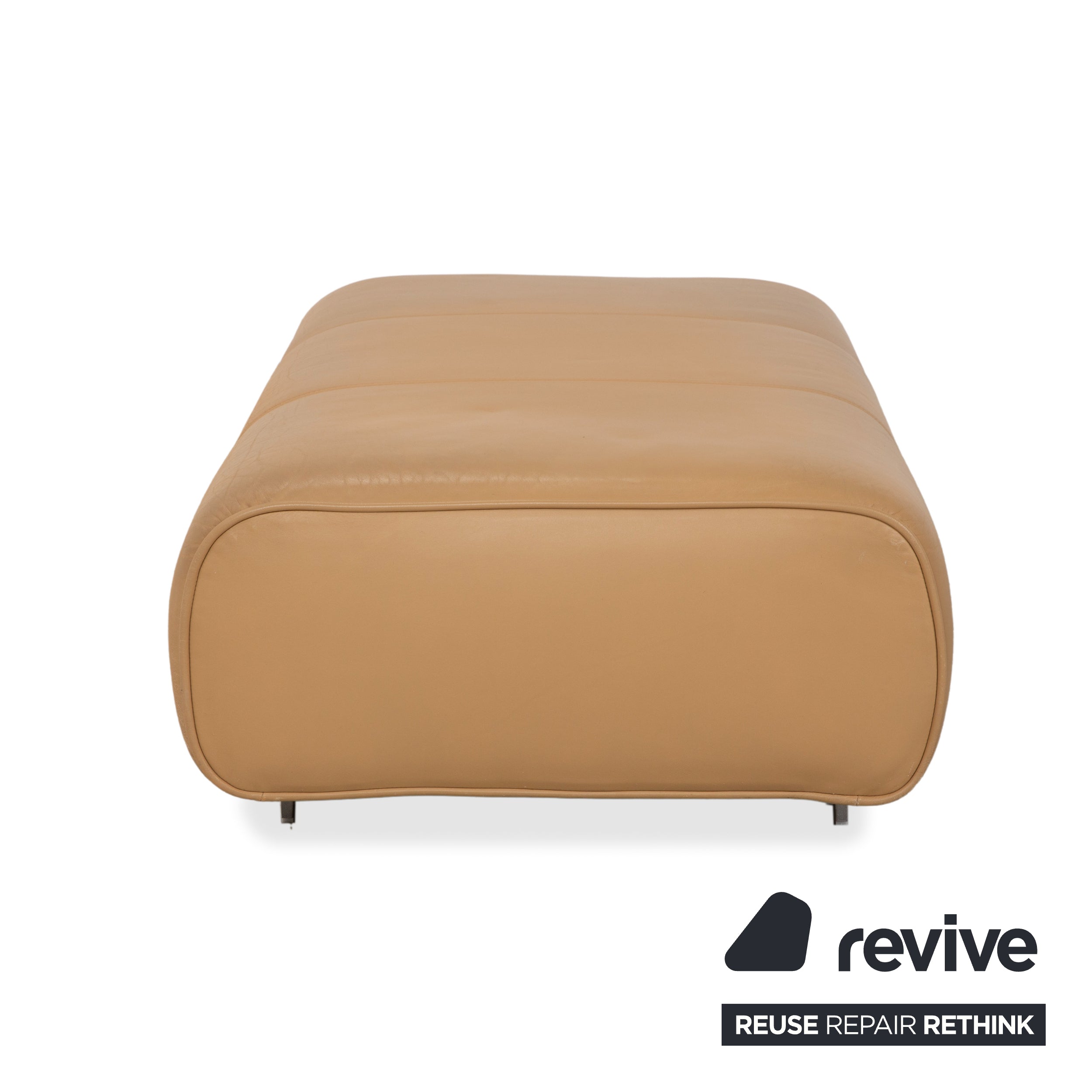 Rolf Benz 6300 Leder Hocker Braun Beige Sand Camel