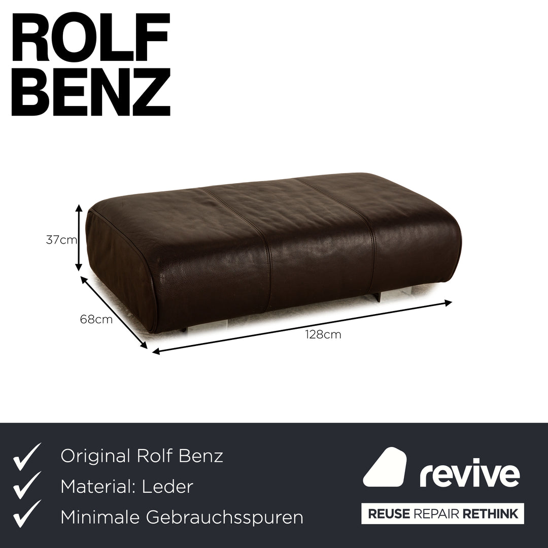 Rolf Benz 6300 Leder Hocker Braun