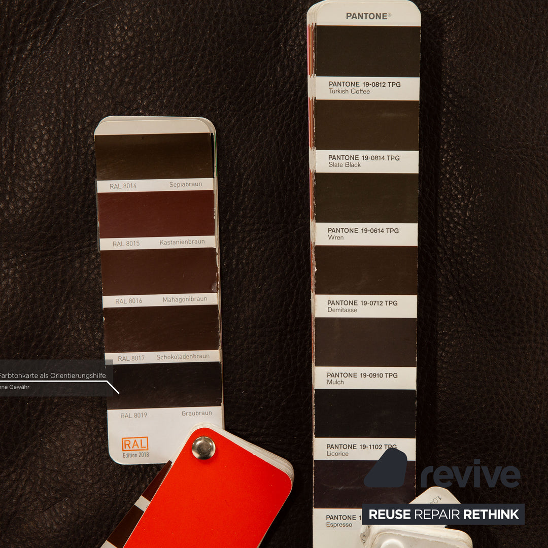 Rolf Benz 6300 Leder Hocker Braun