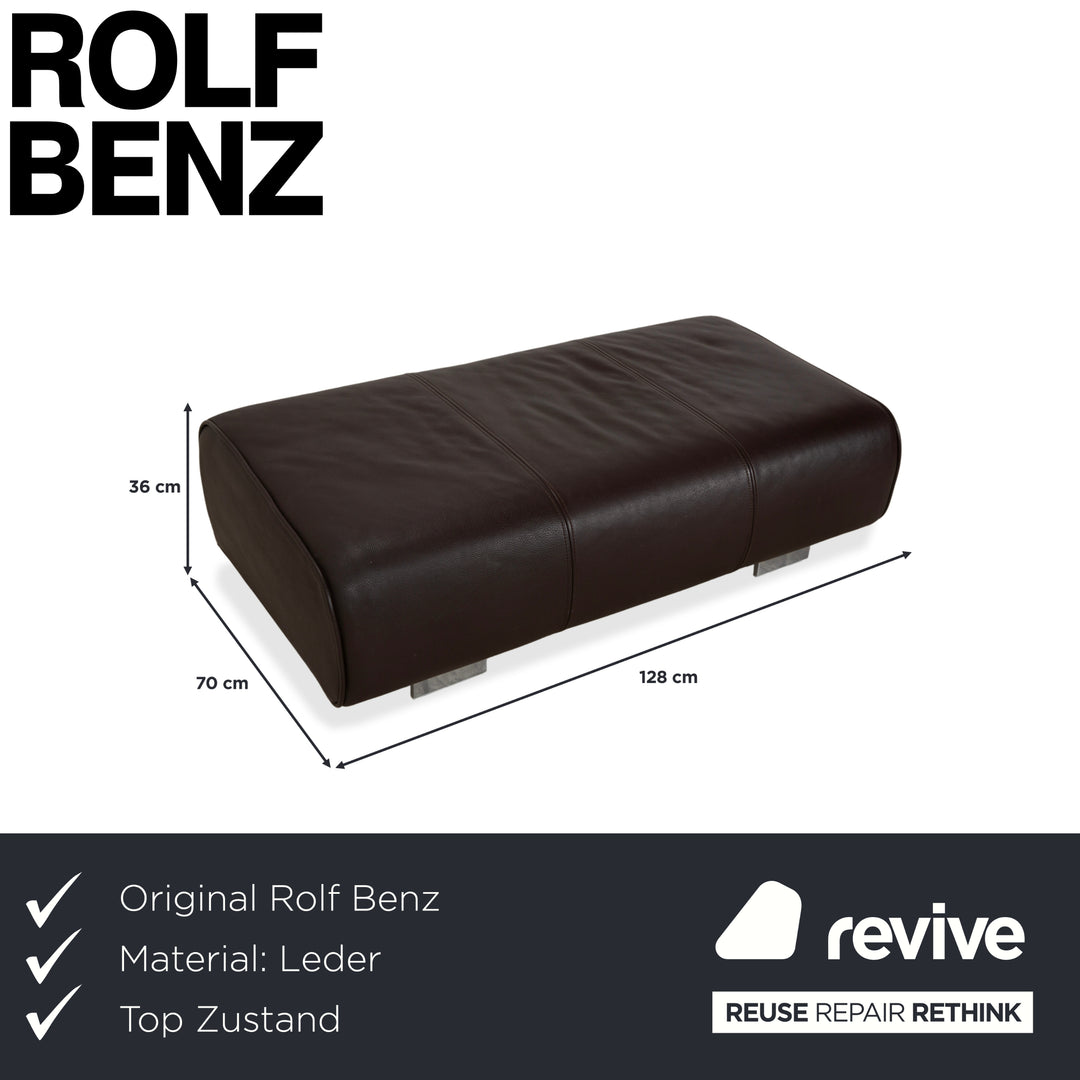 Rolf Benz 6300 Leder Hocker Braun