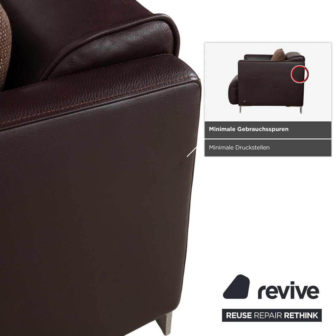 Rolf Benz 6300 Leder Sessel Braun Espresso