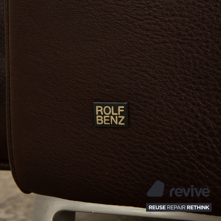 Rolf Benz 6300 Leather Armchair Dark Brown Brown