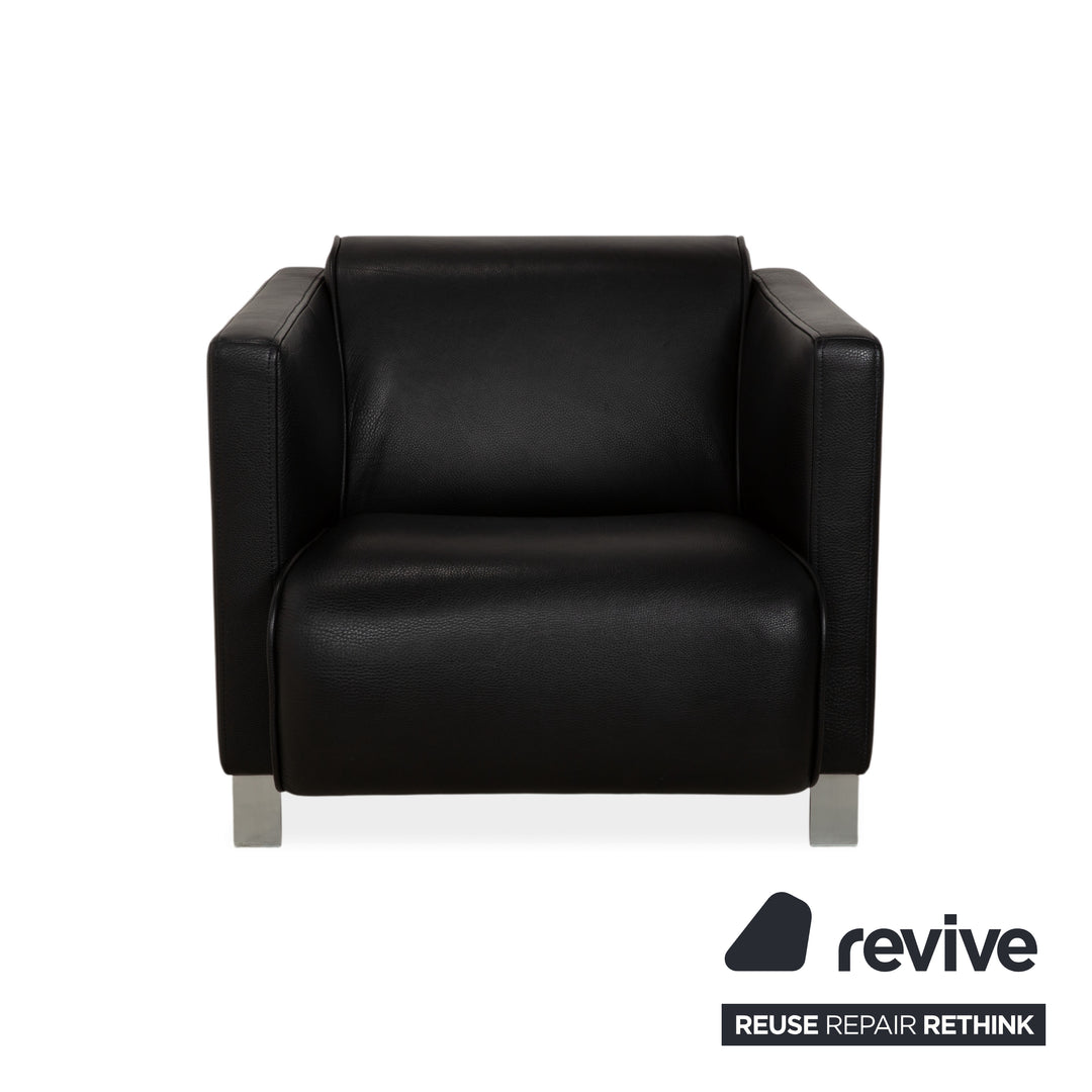 Rolf Benz 6300 Leder Sessel Schwarz