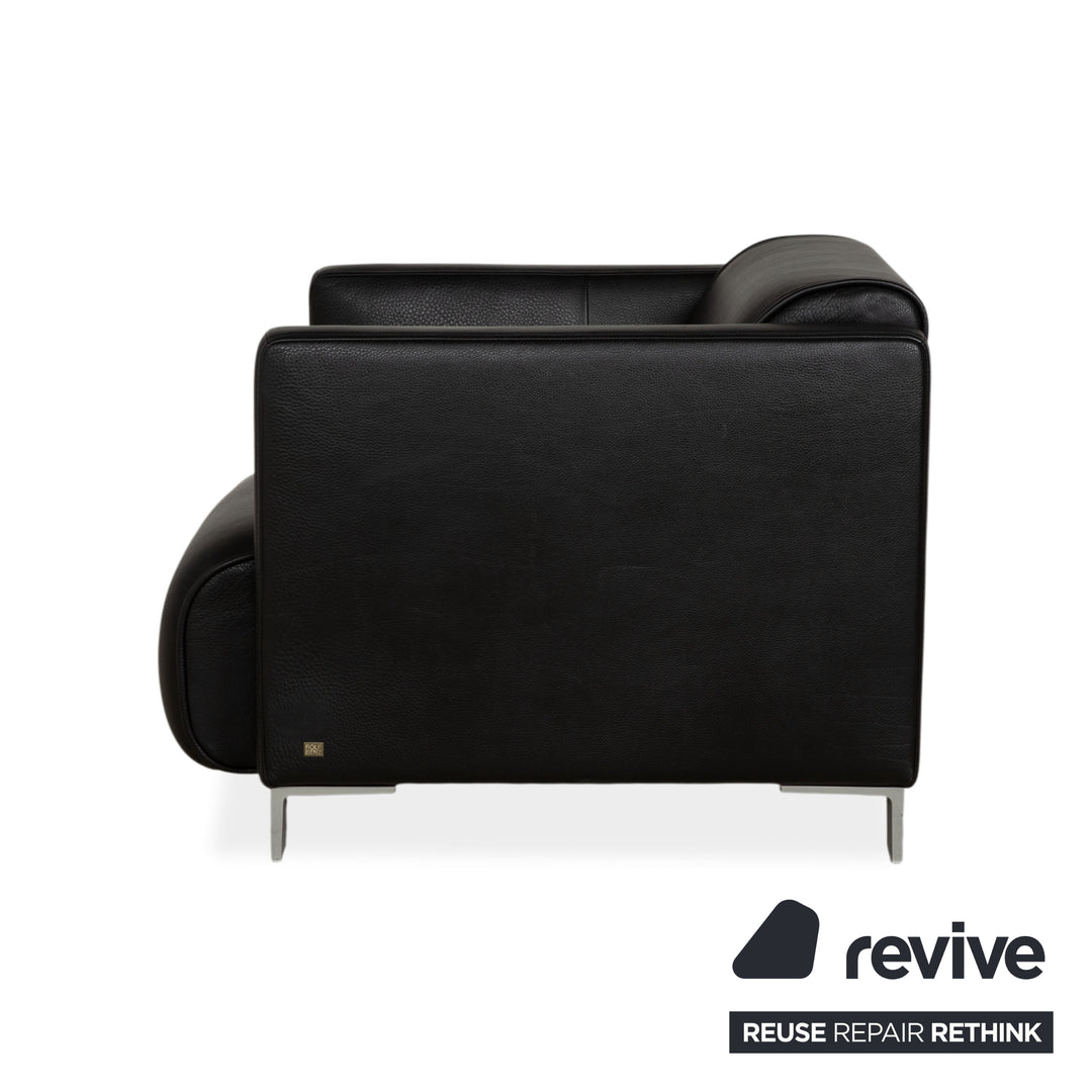 Rolf Benz 6300 Leder Sessel Schwarz