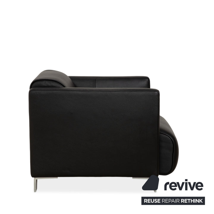Rolf Benz 6300 Leder Sessel Schwarz