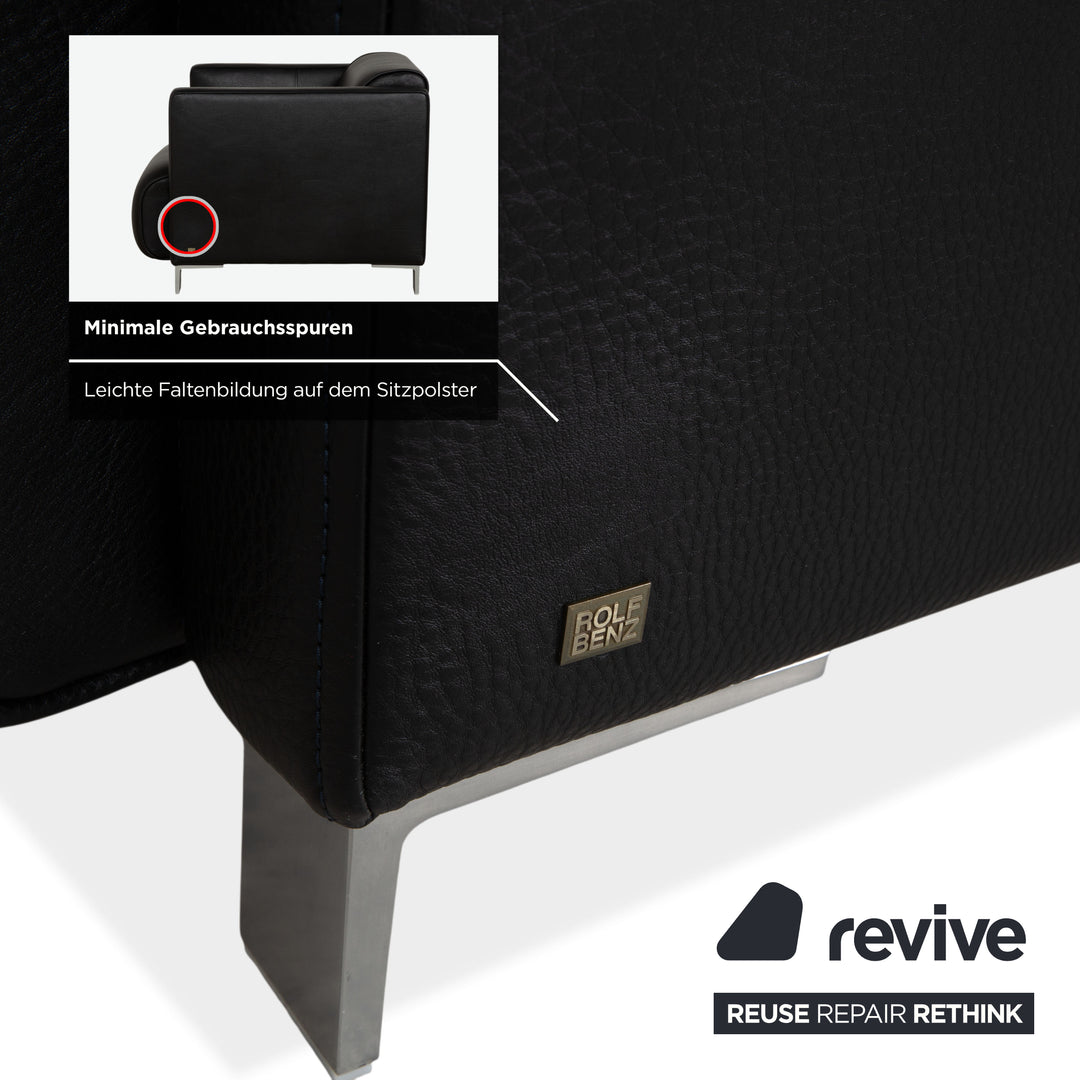 Rolf Benz 6300 Leder Sessel Schwarz