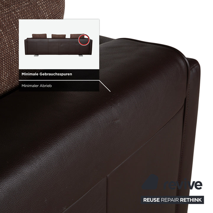 Rolf Benz 6300 Leder Viersitzer Braun Espresso Sofa Couch