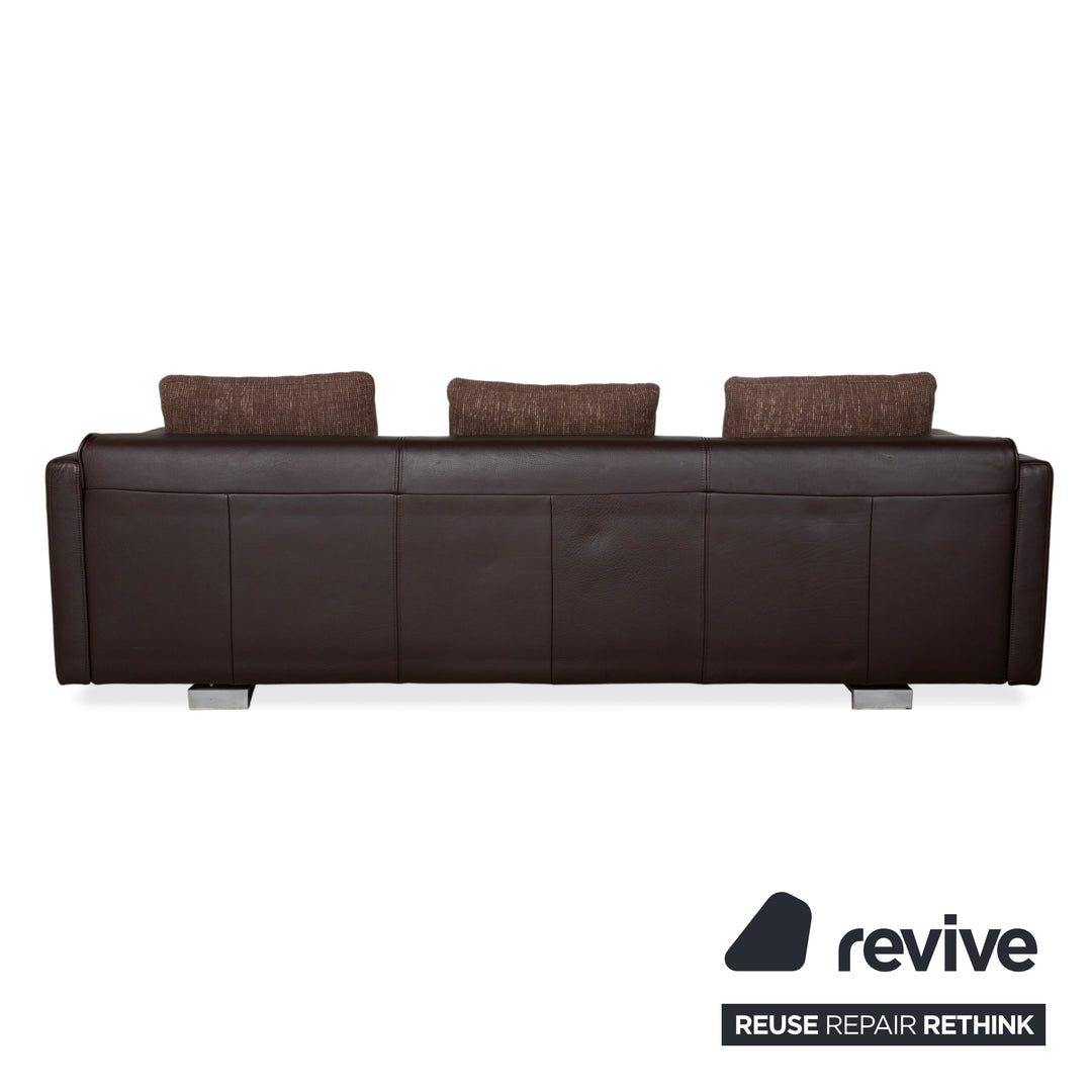 Rolf Benz 6300 Leder Viersitzer Braun Espresso Sofa Couch