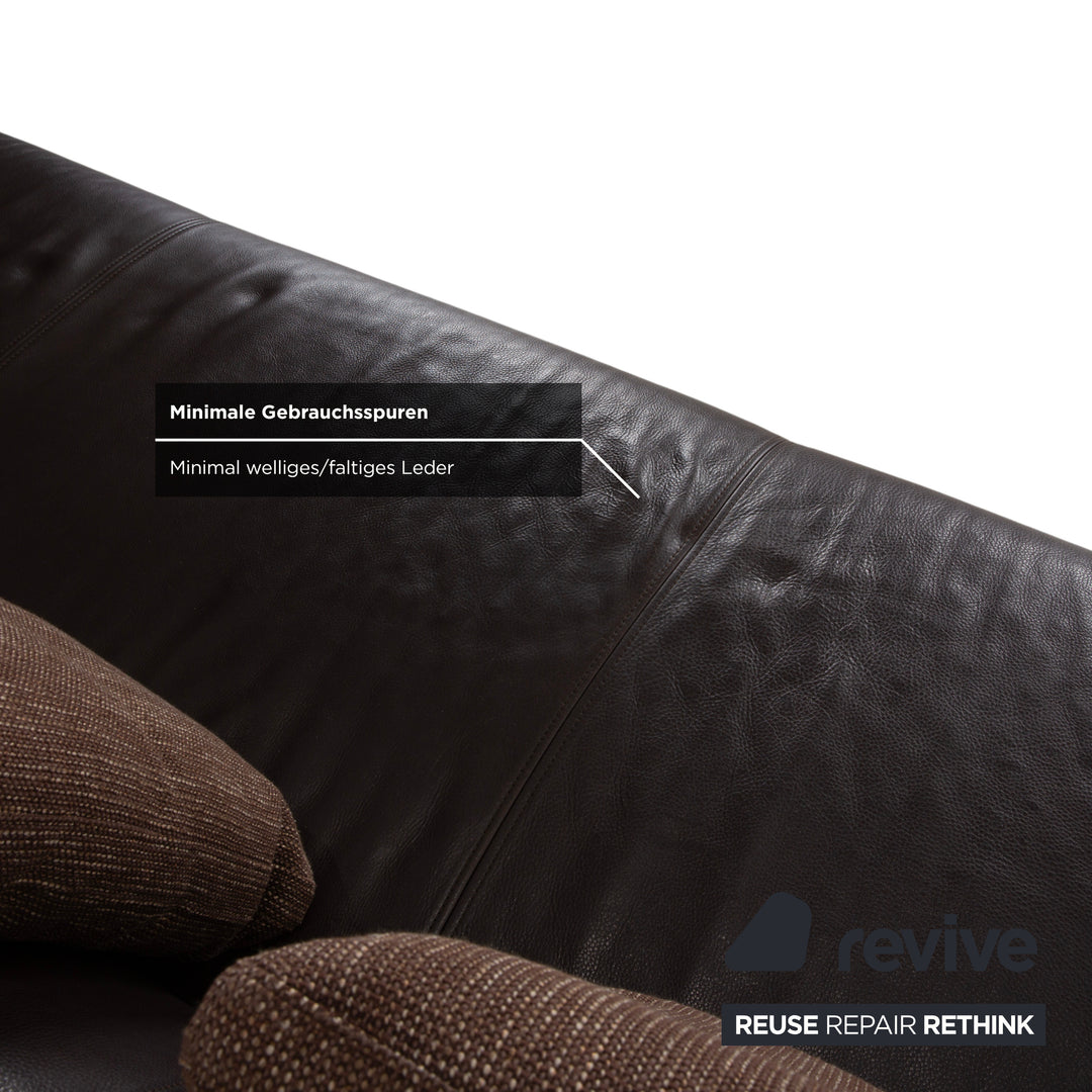 Rolf Benz 6300 Leder Viersitzer Braun Espresso Sofa Couch