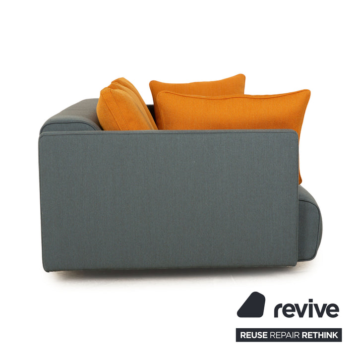 Rolf Benz 6300 Stoff Dreisitzer Grau Blau Gelb Neubezug Sofa Couch