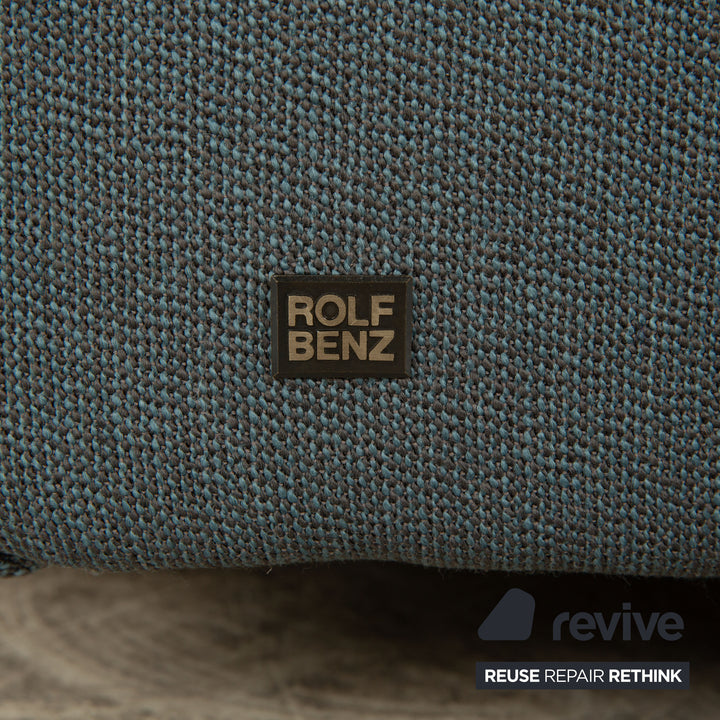 Rolf Benz 6300 Stoff Dreisitzer Grau Blau Gelb Neubezug Sofa Couch