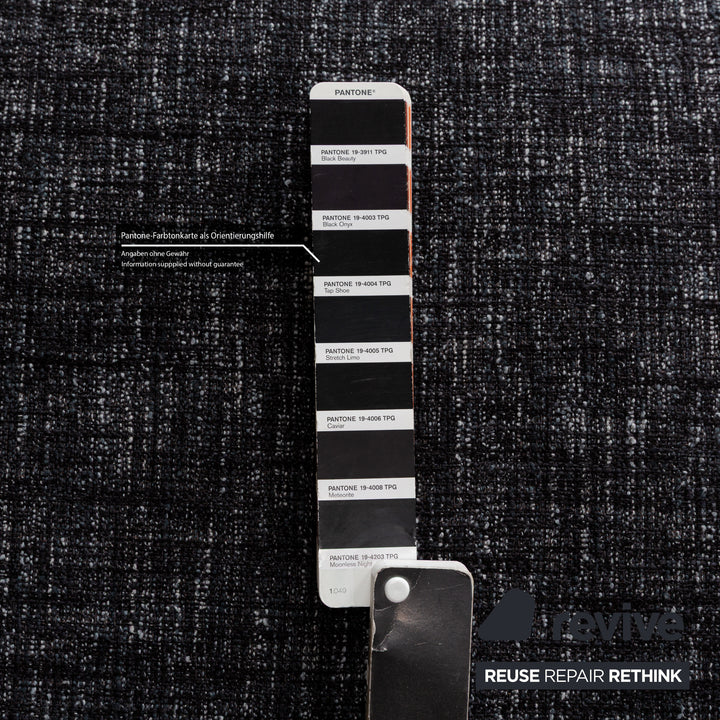 Rolf Benz 6300 Stoff Ecksofa Grau Schwarz Weiß Sofa Couch Recamiere Links Neubezug