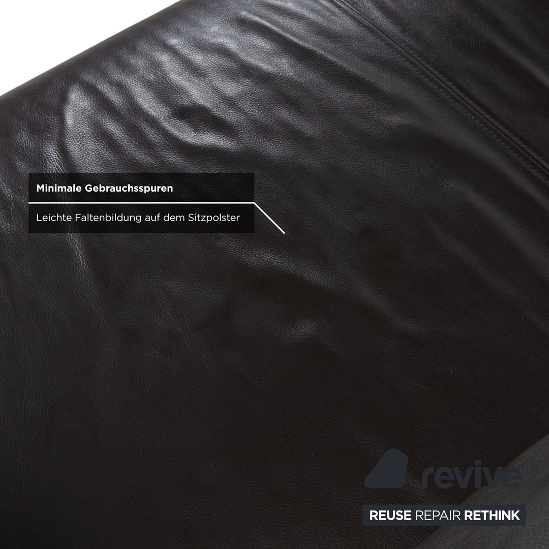 Rolf Benz 6300 Four-Seater Leather Brown Sofa Couch