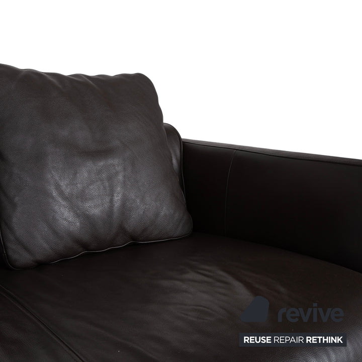 Rolf Benz 6300 Four-Seater Leather Brown Sofa Couch