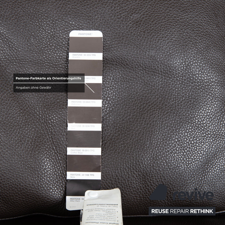 Rolf Benz 6300 Four-Seater Leather Brown Sofa Couch