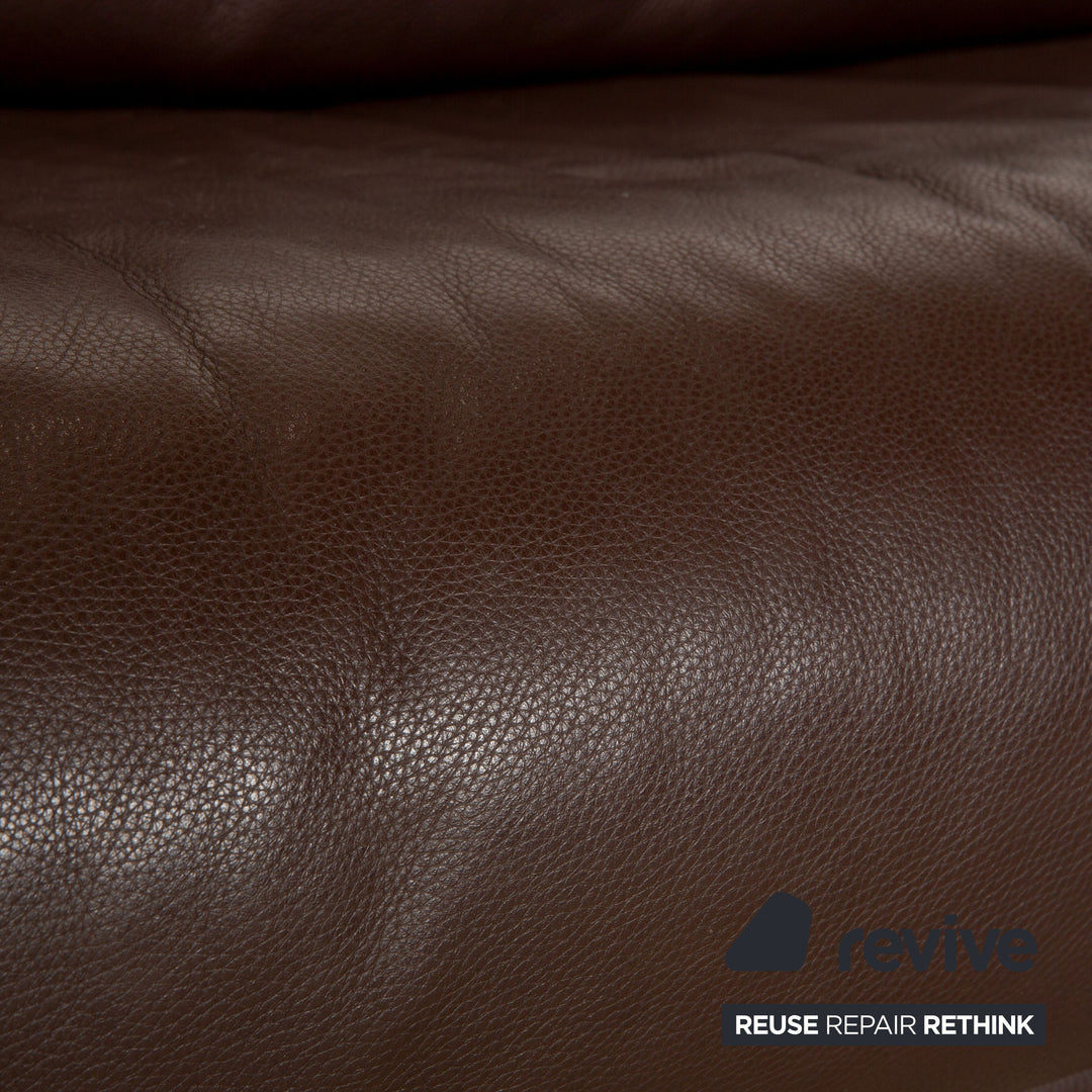 Rolf Benz 6500 Leder Dreisitzer Braun Sofa Couch manuelle Funktion