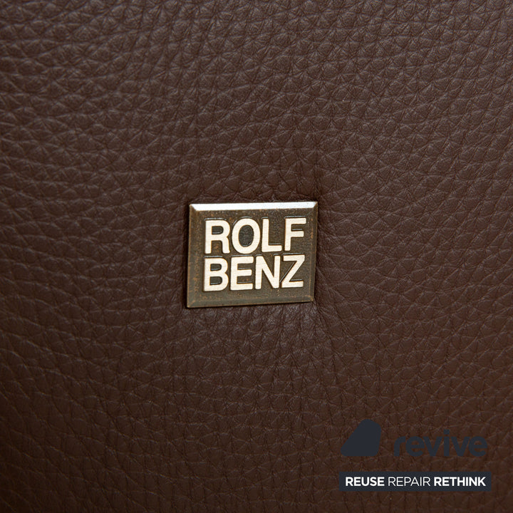 Rolf Benz 6500 Leder Dreisitzer Braun Sofa Couch manuelle Funktion