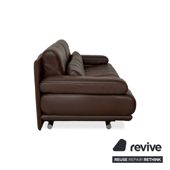 Rolf Benz 6500 Leder Dreisitzer Braun Sofa Couch manuelle Funktion