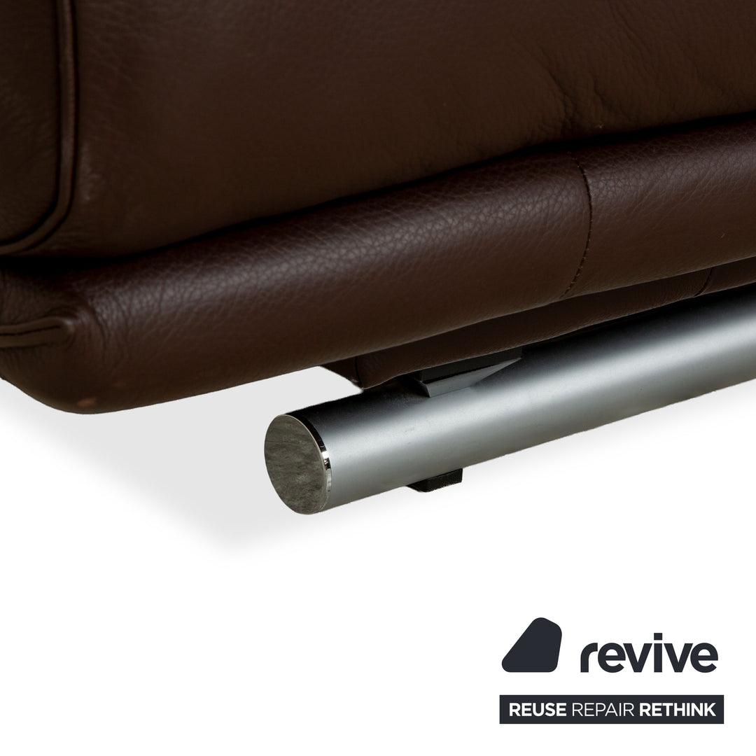 Rolf Benz 6500 Leder Dreisitzer Braun Sofa Couch manuelle Funktion