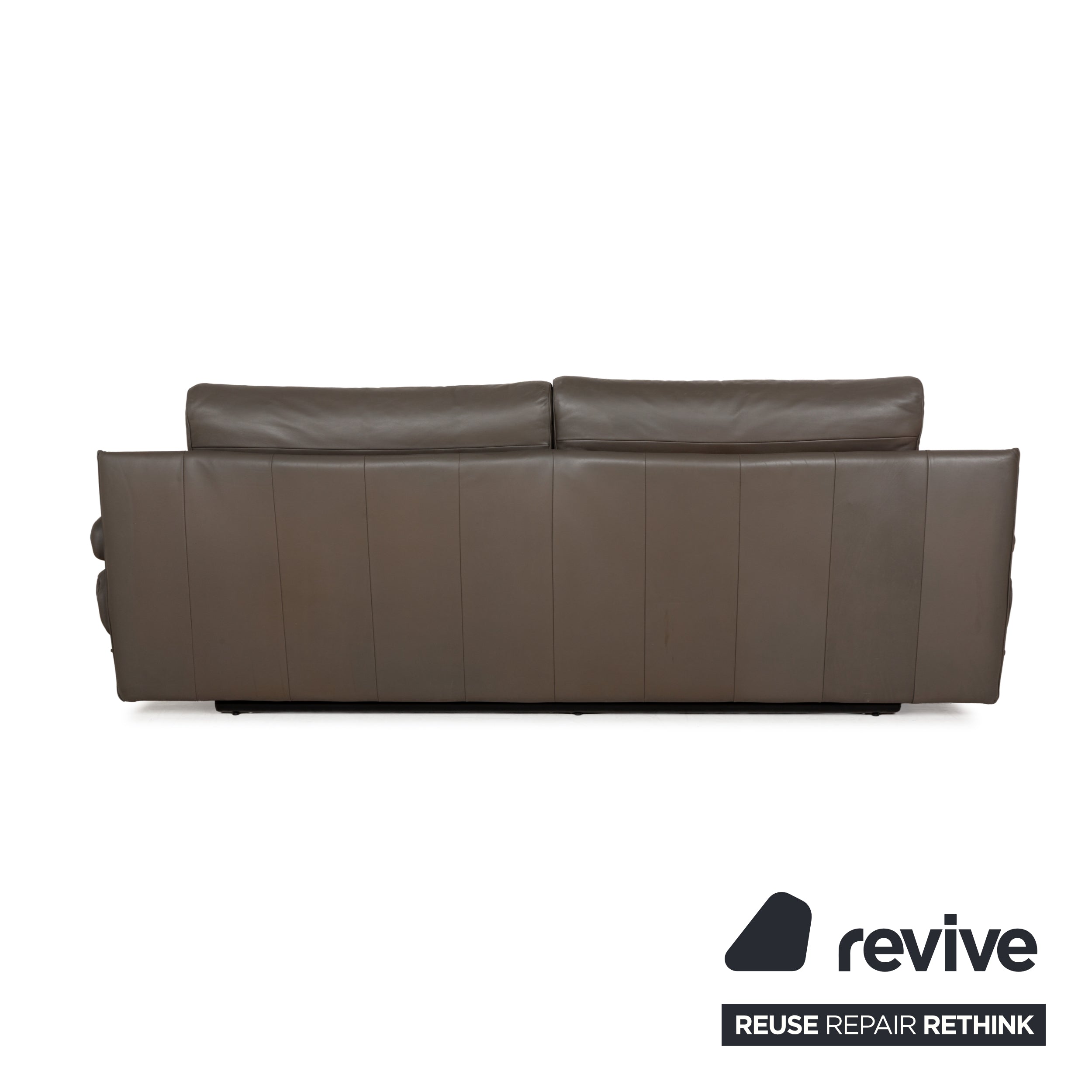 Rolf Benz 6500 Canapé trois places en cuir marron taupe Fonction canapé