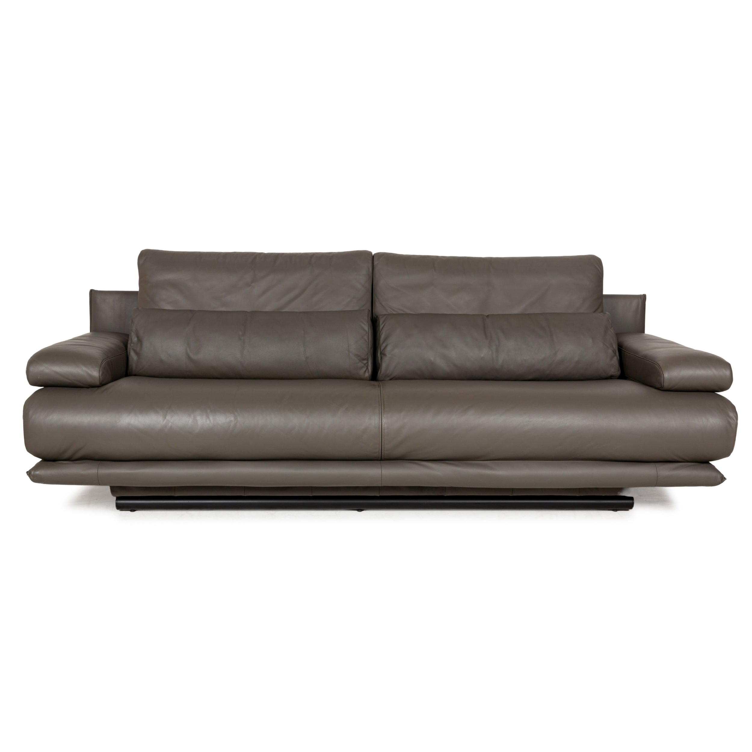 Rolf Benz 6500 Canapé trois places en cuir marron taupe Fonction canapé