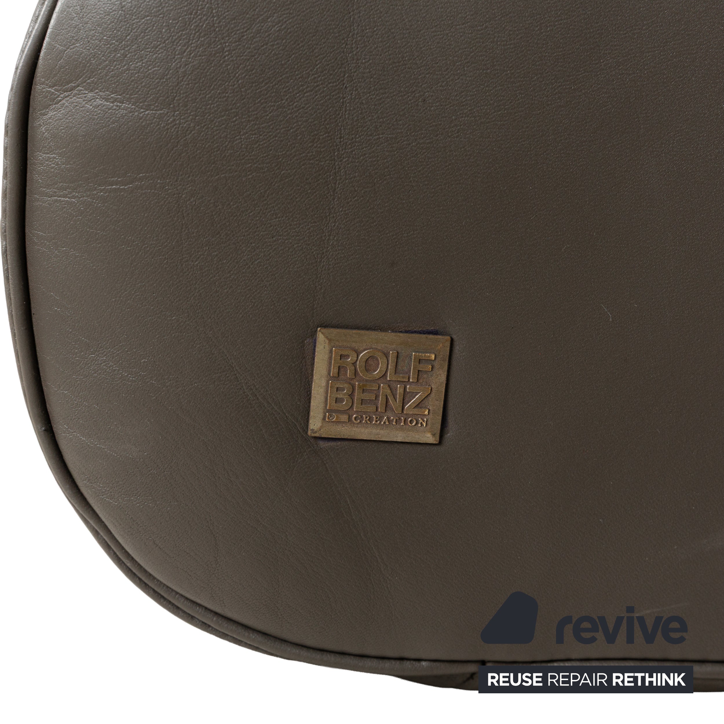 Rolf Benz 6500 Canapé trois places en cuir marron taupe Fonction canapé