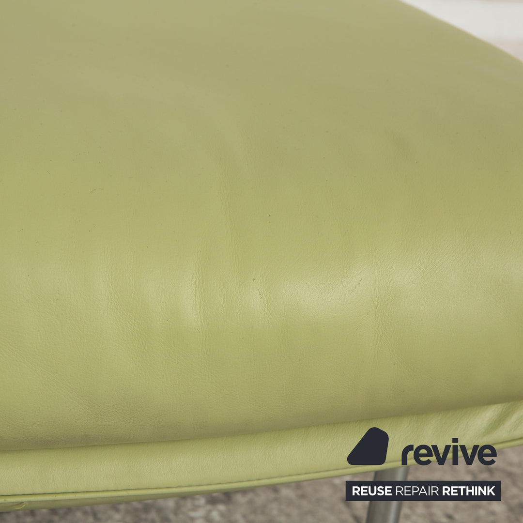 Rolf Benz 6500 Leder Garnitur Grün Gelb 2x Hocker