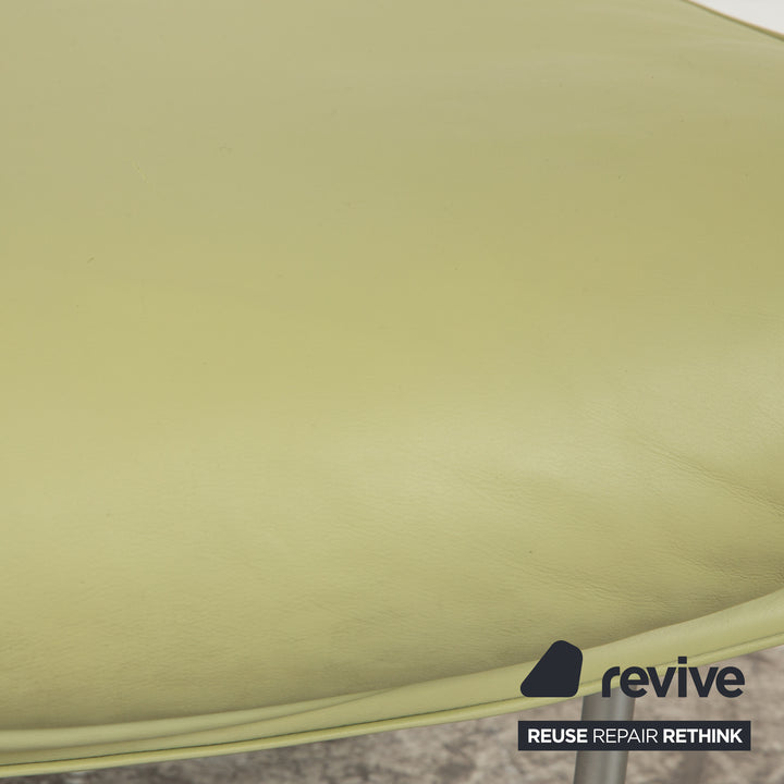 Rolf Benz 6500 Leder Garnitur Grün Gelb 2x Hocker