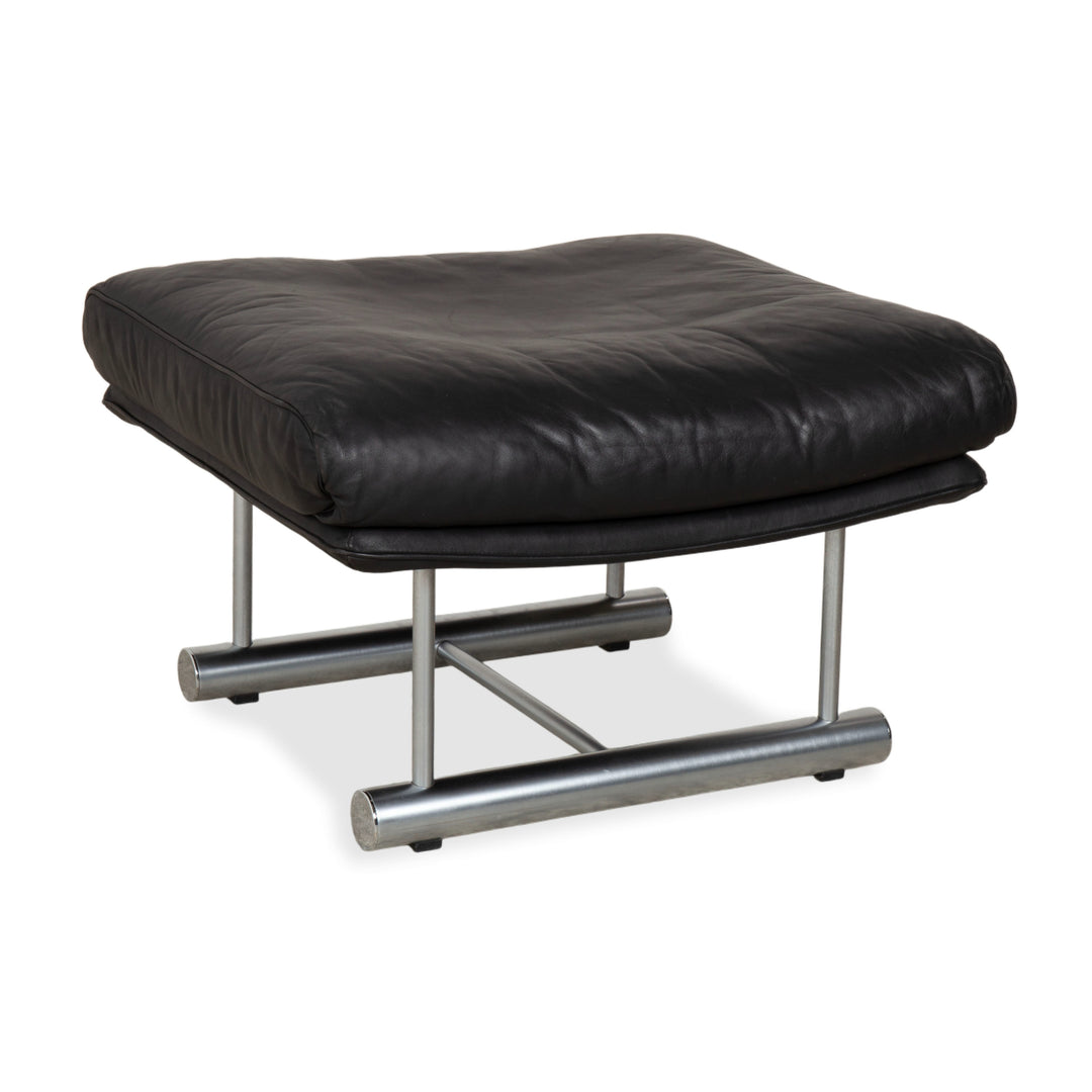 Rolf Benz 6500 Leather Stool Black