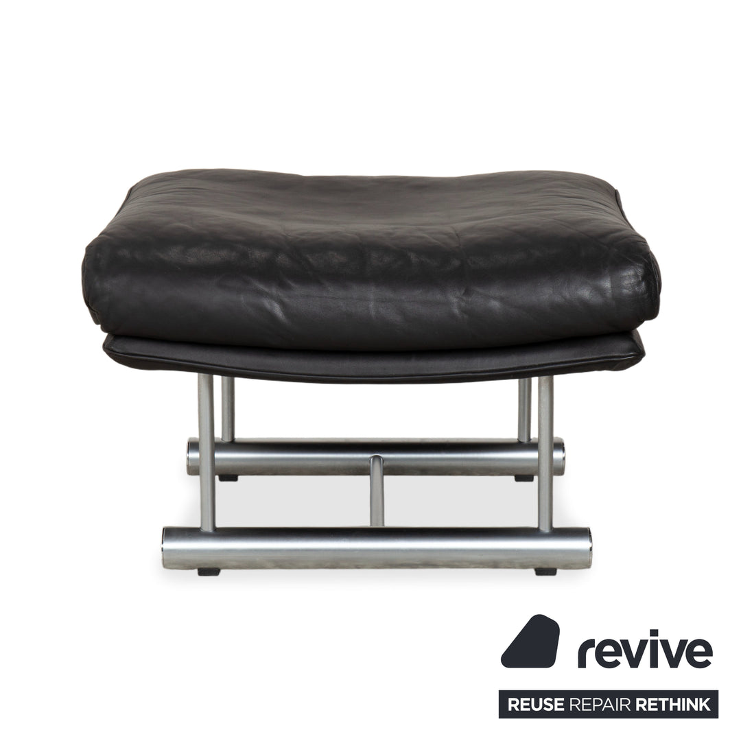 Rolf Benz 6500 Leather Stool Black