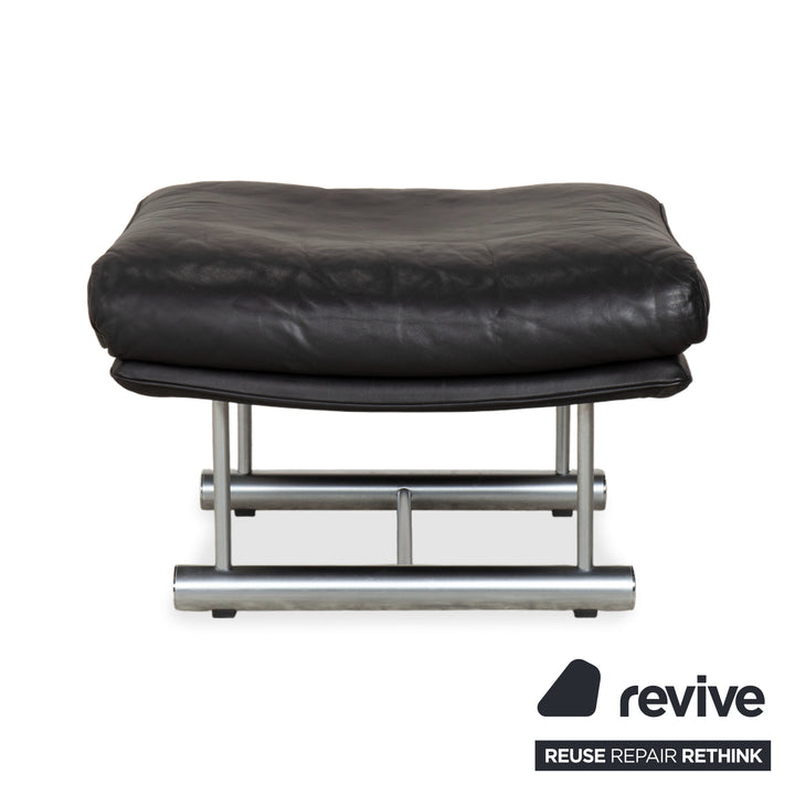 Rolf Benz 6500 Leather Stool Black
