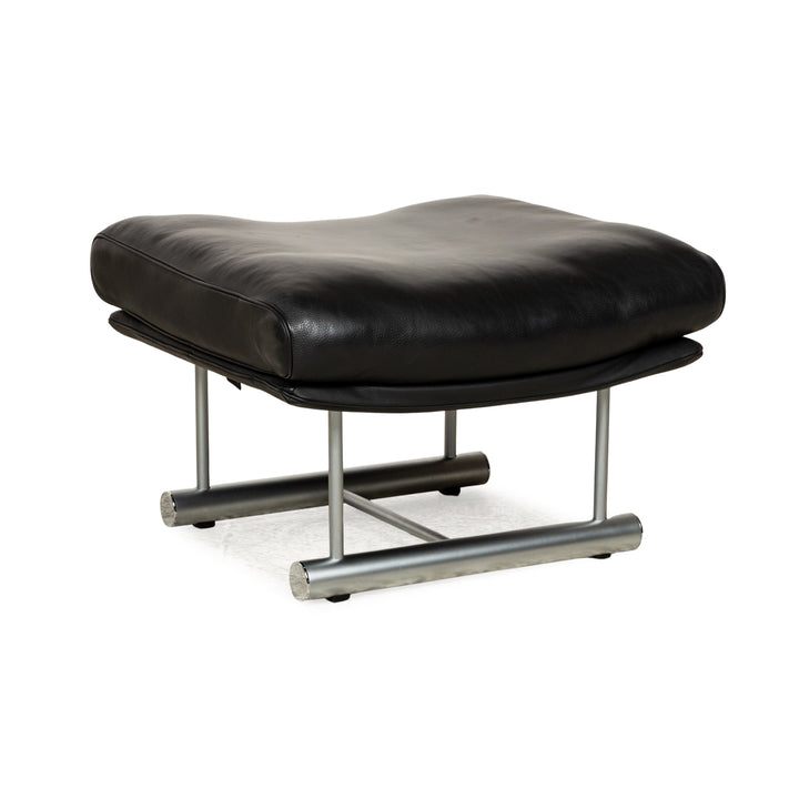 Tabouret en cuir Rolf Benz 6500 noir