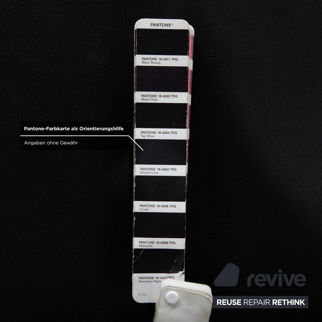 Rolf Benz 6500 Leder Hocker Schwarz