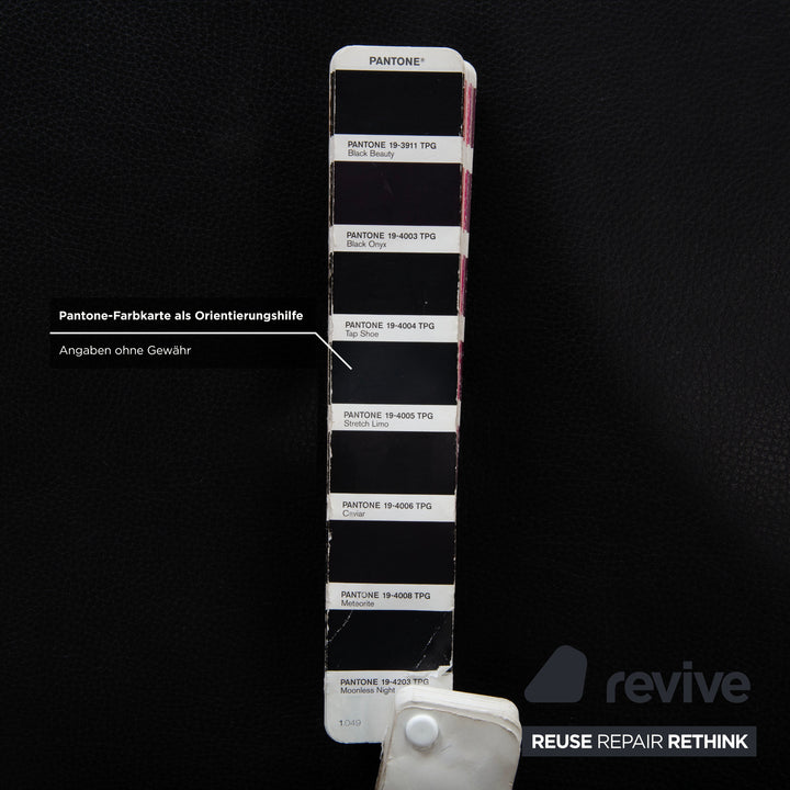 Rolf Benz 6500 Leder Hocker Schwarz