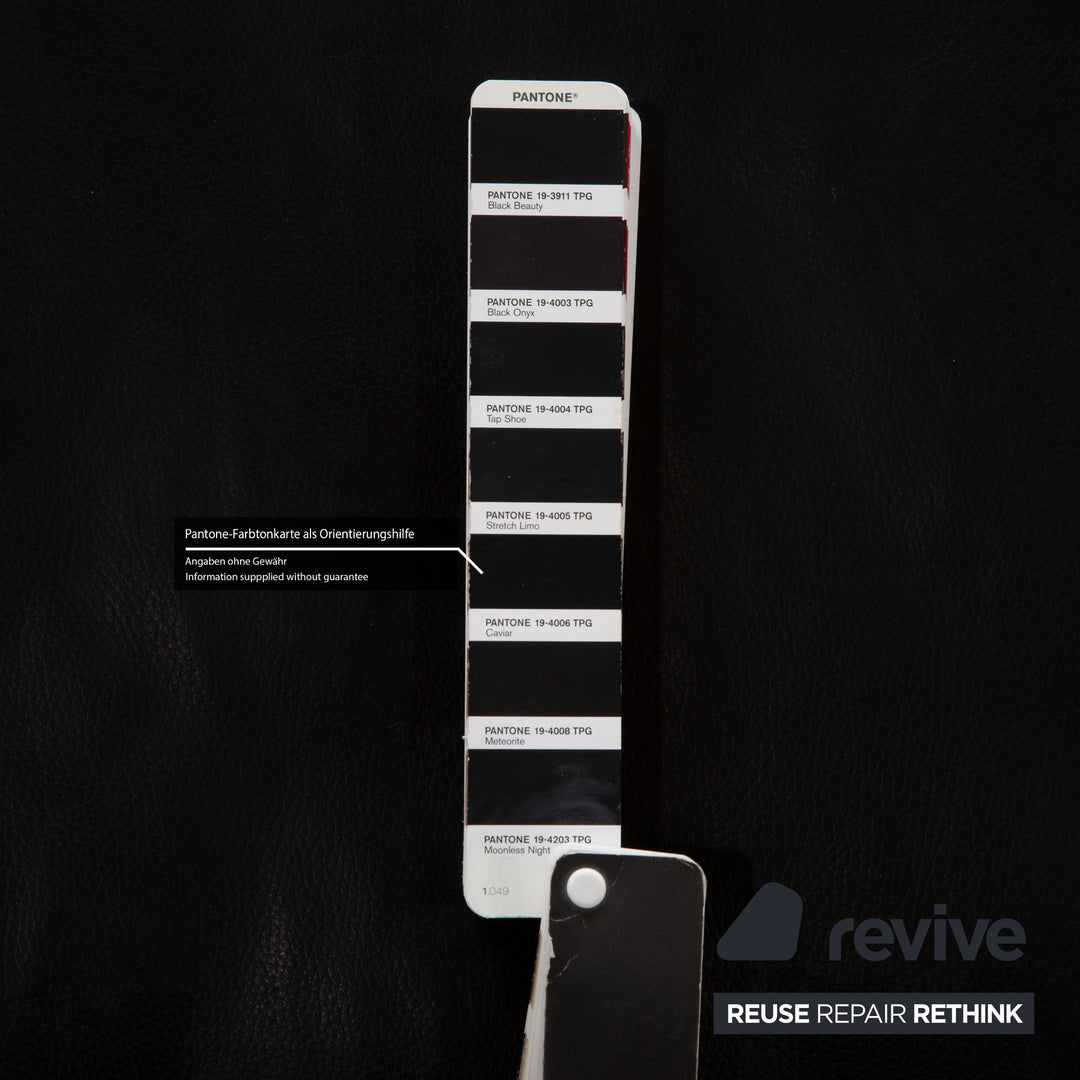 Rolf Benz 6500 Leder Hocker Schwarz