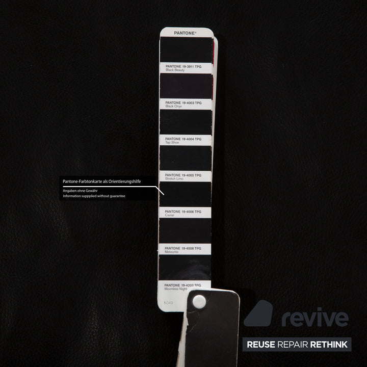 Rolf Benz 6500 Leder Hocker Schwarz