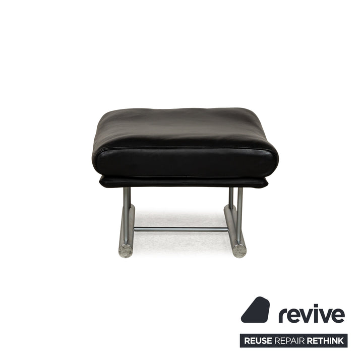 Rolf Benz 6500 Leather Stool Black