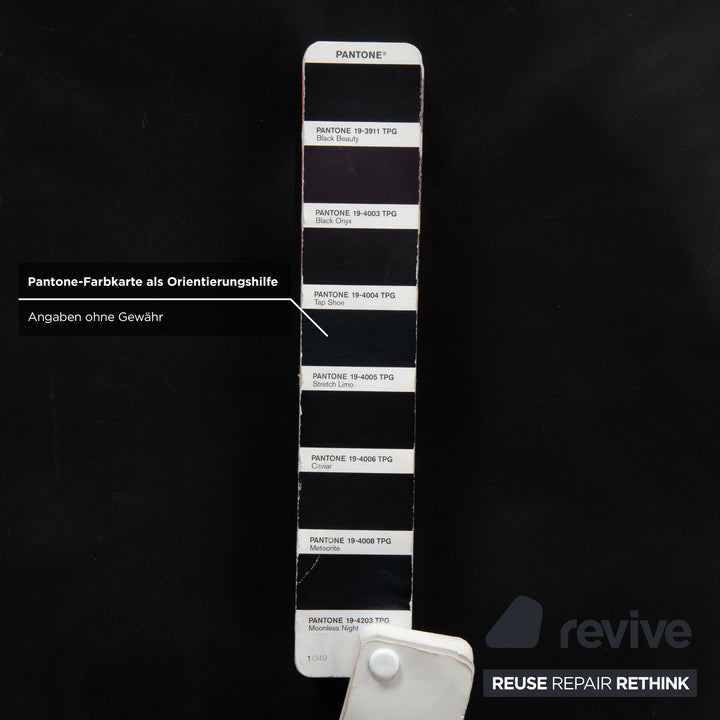 Tabouret en cuir Rolf Benz 6500 noir